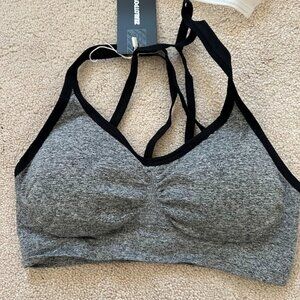 ✨ NWT Zealotopower | High-Impact Padded Sports Bra - Gray/Black ✨